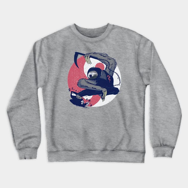 Shinobi Sloth Crewneck Sweatshirt by MeFO